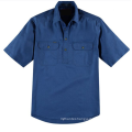 Men shirt half  placket pure cotton drill  farmer workshirts